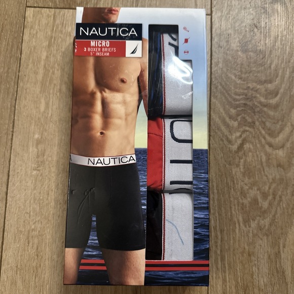 Nautica Other - NAUTICA Mens Micro Boxer Briefs Underwear 3‎ Pack Size Small 28-30 NIB